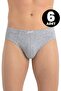 Men's 6-Piece 100% Cotton Underwear, Slim Fit, Thin Edge, Daily Classic Model (2201-6)