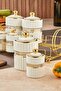Marvella 7-Piece Porcelain Spice Jar Set with Stand Ckr3780 - 4