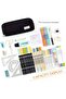 Pencil Case Large Capacity Pouch 3 Compartments Bag Gift For Students Girls Adults Women ( - 2