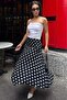 Black Polka Dot Asymmetrical Women's Skirt Mg2785 - 4