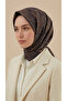 Efsun Patterned 120*120 cm Cotton Scarf - Purple / Tiles - 2