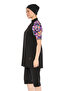Short Sleeve Sports Lycra Semi-Closed Swimsuit 6286 Black04 - 3
