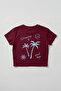 Women's Crop T-Shirt Dreaming of Quiet Days Printed 100% Cotton Summer - 7