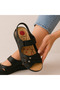 Daily Gel Anatomical Orthopedic Sole Mother Sandals Black