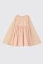 Girl's Salmon Party Dress with Cape