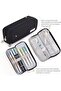Pencil Case Large Capacity Pouch 3 Compartments Bag Gift For Students Girls Adults Women ( - 3