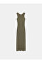 91652 Corduroy Midi Dress-Khaki - 5