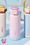 750 ml Single Lid Dual Use Stainless Steel Thermos with Straw and Comfortable Drinking Handle Ff1108-750Ml - 3