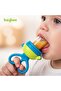 Silicone Fruit Nibbler & Baby Feeder | Teether Pacifier 3+ Months BPA Free Soft (Blue) - 3