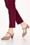 Women's Genuine Leather Heeled Slippers Vdt.13 Mink - 5