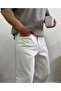 White Men's Baggy Loose Fit Denim Trousers Jeans White Gray - 3