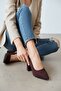 Duhra Brown Suede (8 cm Heel) Daily Use Heeled Shoes - 2
