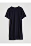 Women's Oversize Basic Dress Short Sleeve Comfortable Fit Casual Dress - 3