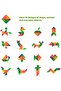 Wooden Tangram Puzzle Book for Kids | Magnetic 3D Brain Teaser STEM Toy Multicolor - 7