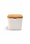 Set of 4 Porcelain Jars with Bamboo Lids – Tea, Sugar, Coffee, Salt Storage Containers for Countertop - 8