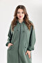 Women's Hooded Zipper Detailed Basic Cap - 5