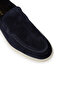 Men's Genuine Suede Navy Blue Loafer Shoes - 5