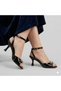 (Park Moda) Women's Open Toe Buckle Detailed Heeled Shoes Black - 2
