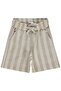Self-Striped 2-5 Years Old Capri - Brown