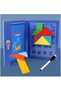 Magnetic Wooden Tangram Puzzle Book | 3D STEM Brain Teaser Toy for Kids & Toddlers