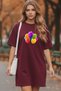 Plus Size Women Short Sleeve Crew Neck T-Shirt Dress Nightgown Comfy Cotton