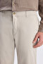 Ds Damat Relaxed Fit (Pile-Free) Beige Gabardine Chino Trousers - 2
