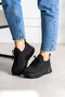 Black-Black Women's Lace Detailed Mesh Sneakers and Casual Women's Sports Shoes Women's Sneakers - 5