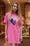Plus Size Women Short Sleeve Crew Neck T-Shirt Dress Nightgown Comfy Cotton