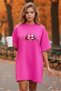 Plus Size Women Short Sleeve Crew Neck T-Shirt Dress Nightgown Comfy Cotton