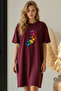 Plus Size Women Short Sleeve Crew Neck T-Shirt Dress Nightgown Comfy Cotton