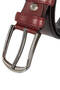 Burgundy Faux Leather Stitched Model 3.5 cm Classic Belt // 8017 - 2