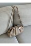 Drawstring Hand and Shoulder Bag with Pleated Design and Adjustable Strap, Stylish Women's Bag En26 Size13 - 3