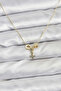 Gold Color Brass Minimal Charm Women's Necklace