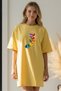 Plus Size Women Short Sleeve Crew Neck T-Shirt Dress Nightgown Comfy Cotton