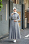 Striped Dress with Belt - 3