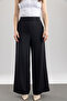 Women's Elastic Waist Oversize Cut Basic Fabric Trousers - 3