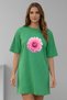 Plus Size Women Short Sleeve Crew Neck T-Shirt Dress Nightgown Comfy Cotton