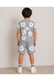 Unisex Embossed Printed Lycra Combed Cotton Shorts Set I 3-9 Years I Printed Detailed Lycra Combed Cotton Summer Set - 7