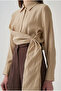 Beige-Cuff Embroidery Detailed Shirt - 4