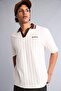 Cotton Boxy Fit Patterned Short Sleeve Polo T-Shirt H4713Ax26Sm - 3