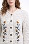 Openwork Detailed Floral Embroidered Buttoned Cardigan - 2