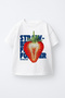 Unisex Kids Oversize Strawberry Printed T-Shirt