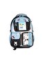 Plush Toy Detailed 3-Piece Primary School Set - Multi-Compartment S Water-Repellent Boys' School Set Bag Black - 3