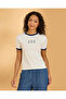Women White Peanut Rib T Shirt