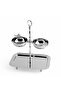 Decorative 2-Tier Steel Tray and Snack Bowl Set