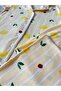 Girls' Pajama Set Summer Milan Fabric Lemon Pattern Short Sleeves with Ruffle Detail Shirt Collar - 5