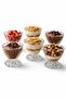 6-Piece Footed Glass Dessert Bowl |   Transparent Magnolia, Ice Cream and Snack Presentation Bowl, Candy Bowl - 2