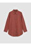 Lcw modest brown textured women's shirt tunic - 6