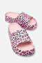 Women's Pink Leopard Printed Daily Comfortable Light Sole Eva Platform Sole Slippers