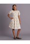 Senior Girls Yellow Floral Poplin Dress